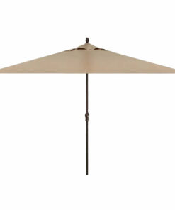 Treasure Garden 8' x 11' Rectangle No-Tilt Crank Lift Umbrella with Bronze Frame and Sand Fabric