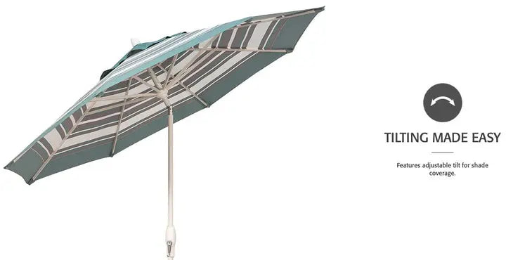 Treasure Garden 9' Octagon Auto Tilt Umbrella with Bronze Frame - Image 2