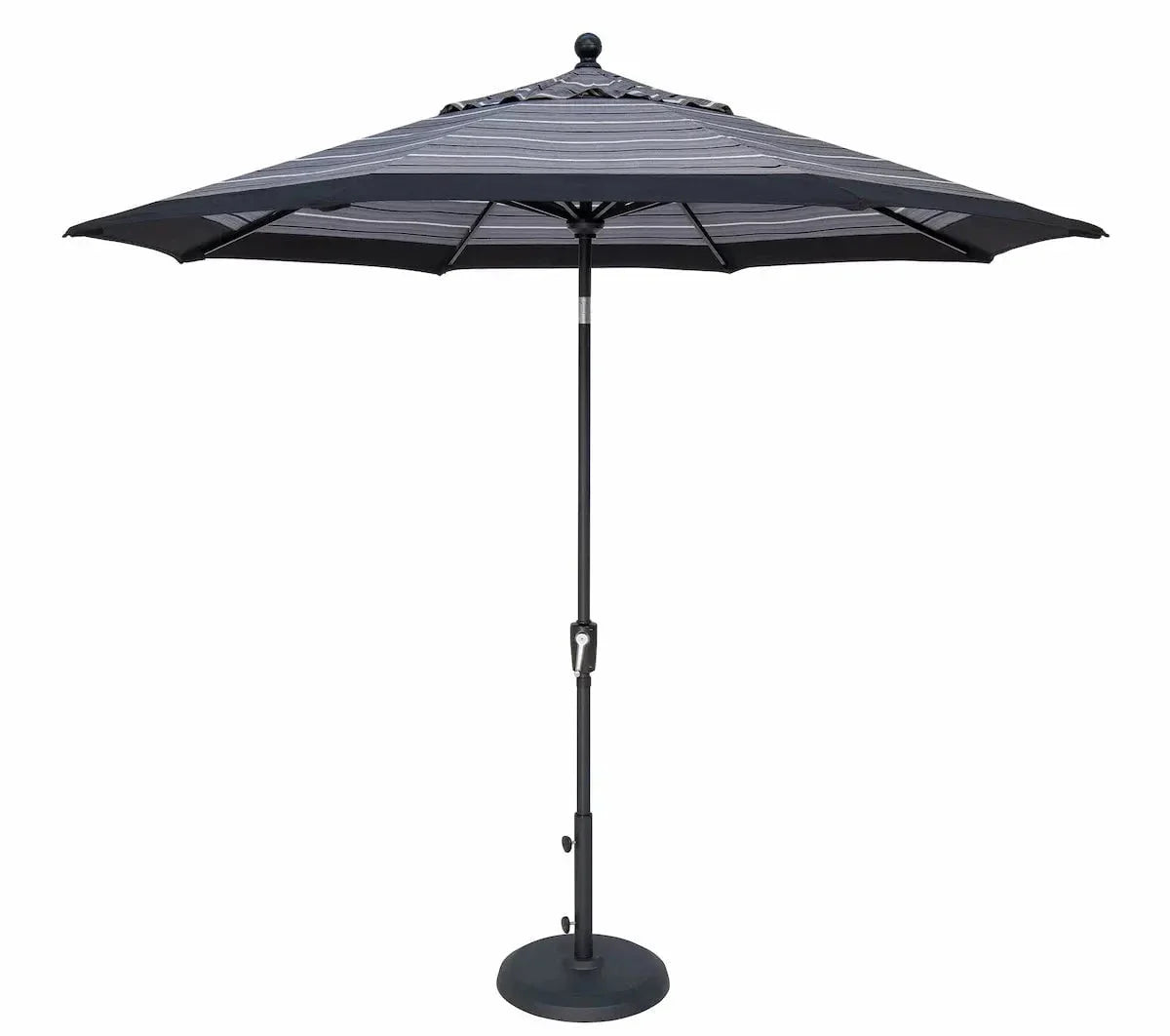 Treasure Garden 9' Octagon Push Button Tilt Umbrella with Black Frame
