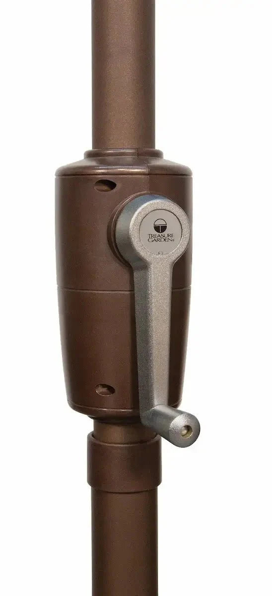 Treasure Garden 9' Octagon Push Button Tilt Umbrella with Bronze Frame - Image 5