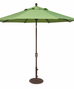 Treasure Garden 9' Octagon Push Button Tilt Umbrella with Bronze Frame