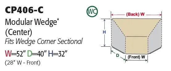 Treasure Garden Protective Cover for Curved Sectional - Modular Middle Section - Image 2