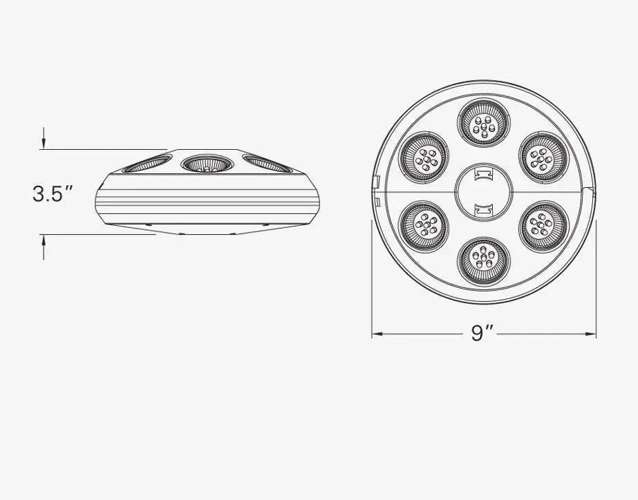 Treasure Garden Vega-L Umbrella Light with Black Finish - Image 2