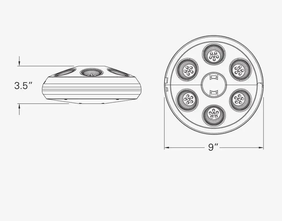Treasure Garden Vega L Umbrella Light with Bronze Finish - Image 2