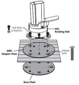 Treasure Garden Wood Mount Kit for AKZ Cantilever Umbrella - Image 2