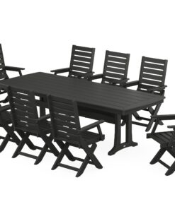 Polywood: Captain 9-Piece Dining Set with Trestle Legs