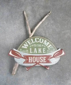 Welcome to the Lake House Metal Wall Decor