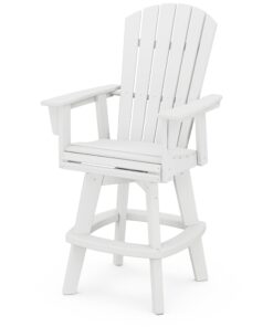 Polywood: Nautical Curveback Adirondack Swivel Bar Chair