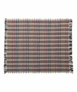 Woven Cotton Blend Throw in Multicolor Plaid