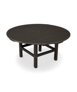 Polywood: Round 37 Conversation Table in Vintage Coffee
