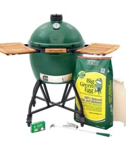 XL Big Green Egg in an intEGGrated Nest+Handler with Acacia Mates Package
