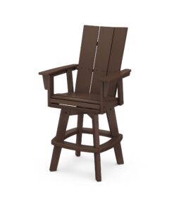 Polywood: Modern Curveback Adirondack Swivel Bar Chair