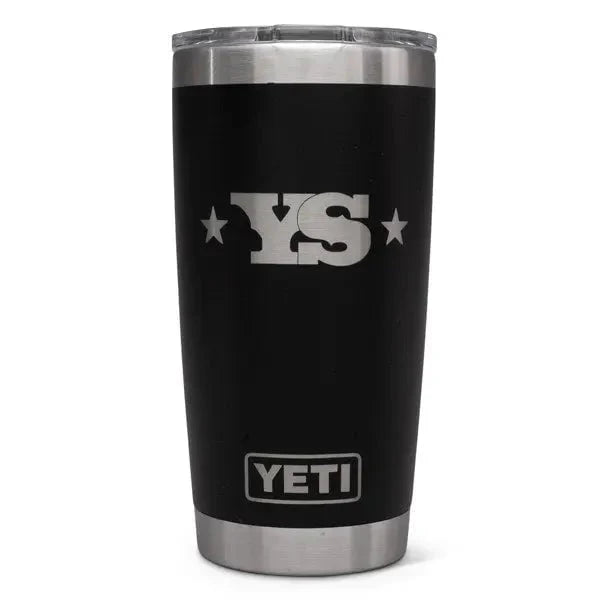 YETI Rambler 20 oz Tumbler with Yoder Smokers Logo