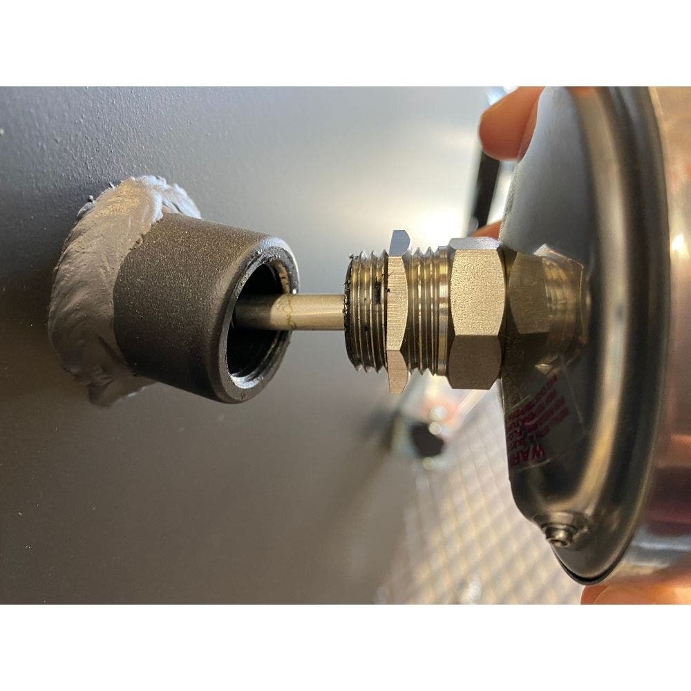 Yoder Smokers Tel-Tru Door Thermometer. Threaded - Image 2