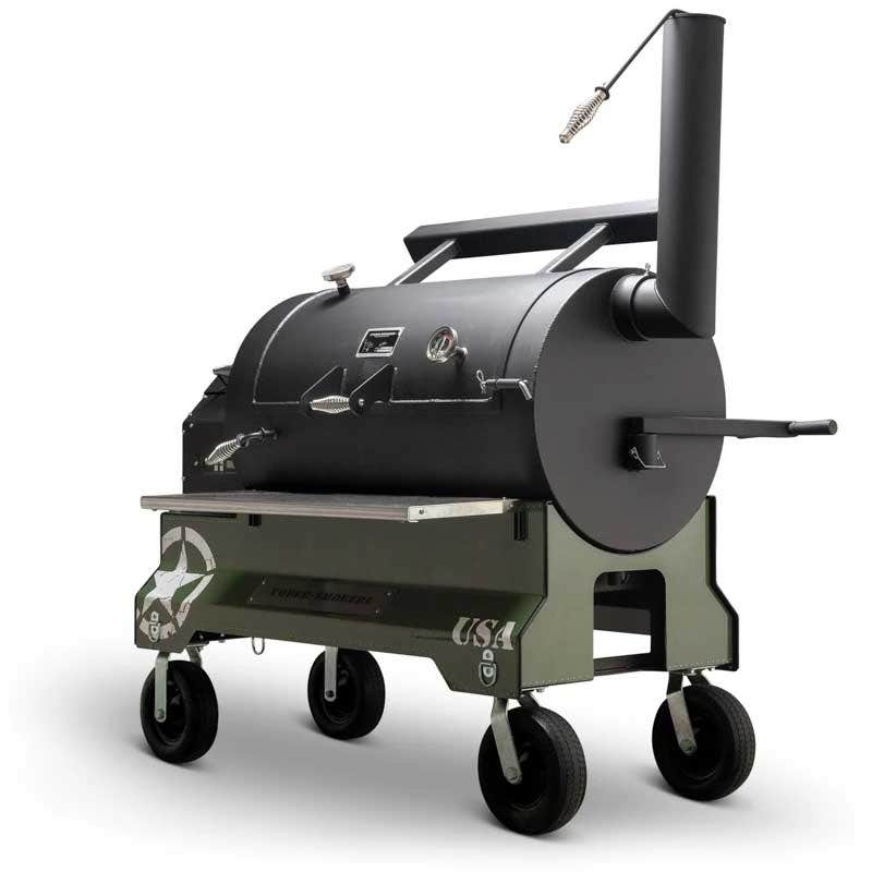 Yoder Smokers YS1500 Competition Cart Magnetic Wrap - Military Green - Image 3
