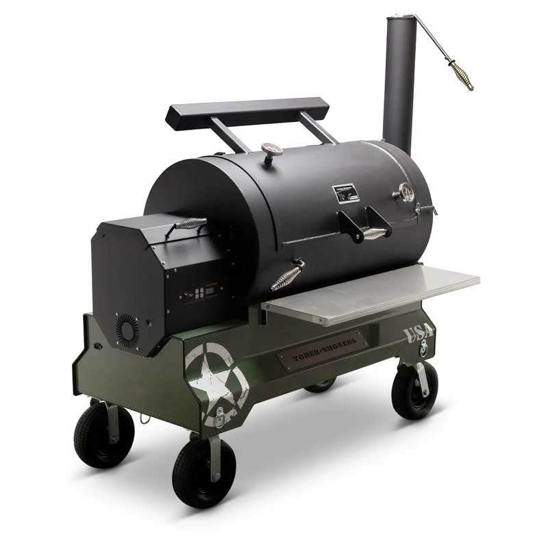 Yoder Smokers YS1500 Competition Cart Magnetic Wrap - Military Green - Image 6