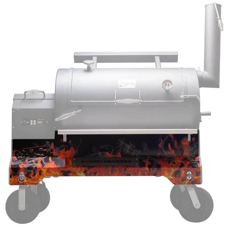 Yoder Smokers YS1500 Competition Cart Magnetic Wrap - Orange Flames