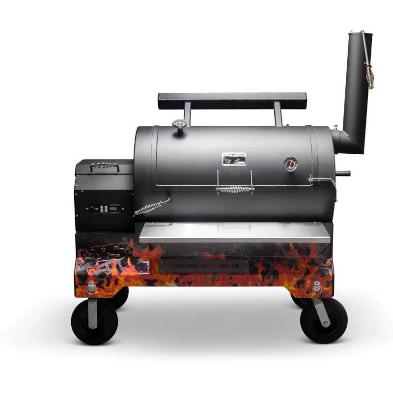 Yoder Smokers YS1500 Competition Cart Magnetic Wrap - Orange Flames - Image 2