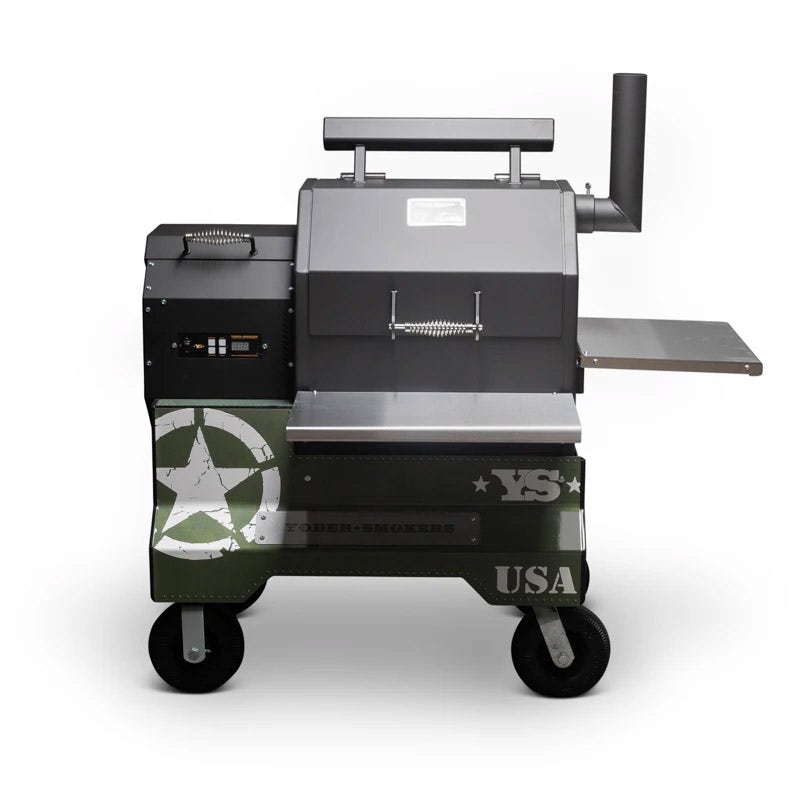 Yoder Smokers YS480 Competition Cart Magnetic Wrap - Military Green - Image 2