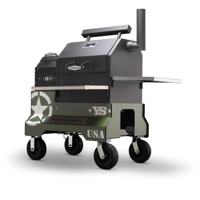 Yoder Smokers YS480 Competition Cart Magnetic Wrap - Military Green - Image 5