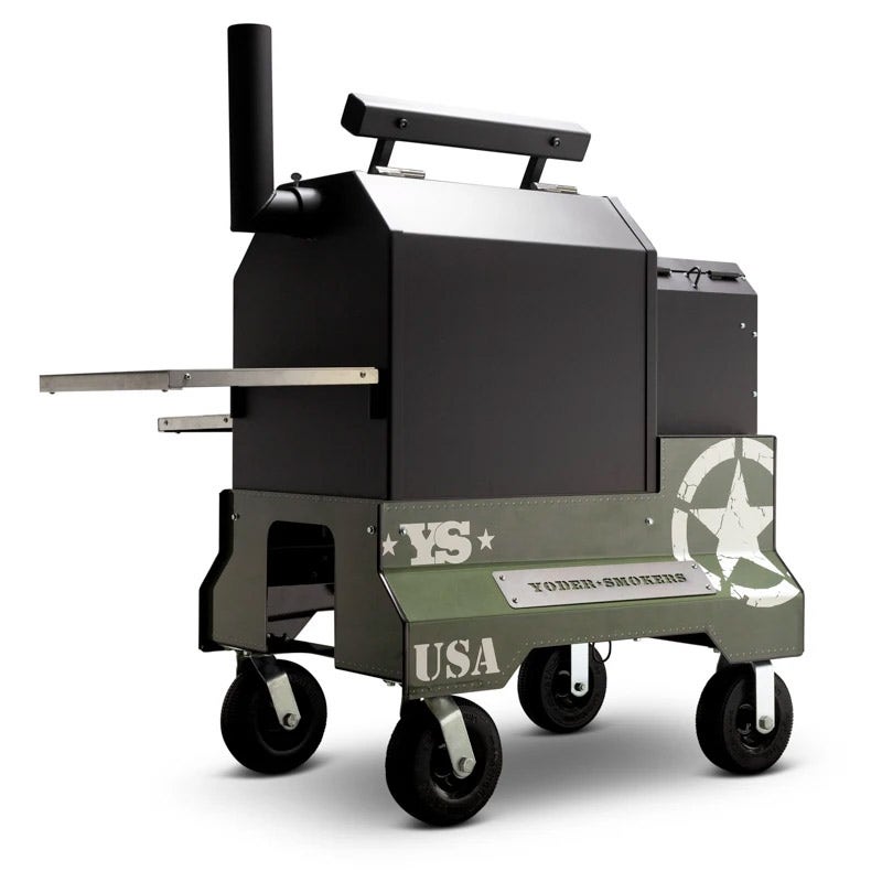 Yoder Smokers YS480 Competition Cart Magnetic Wrap - Military Green - Image 6