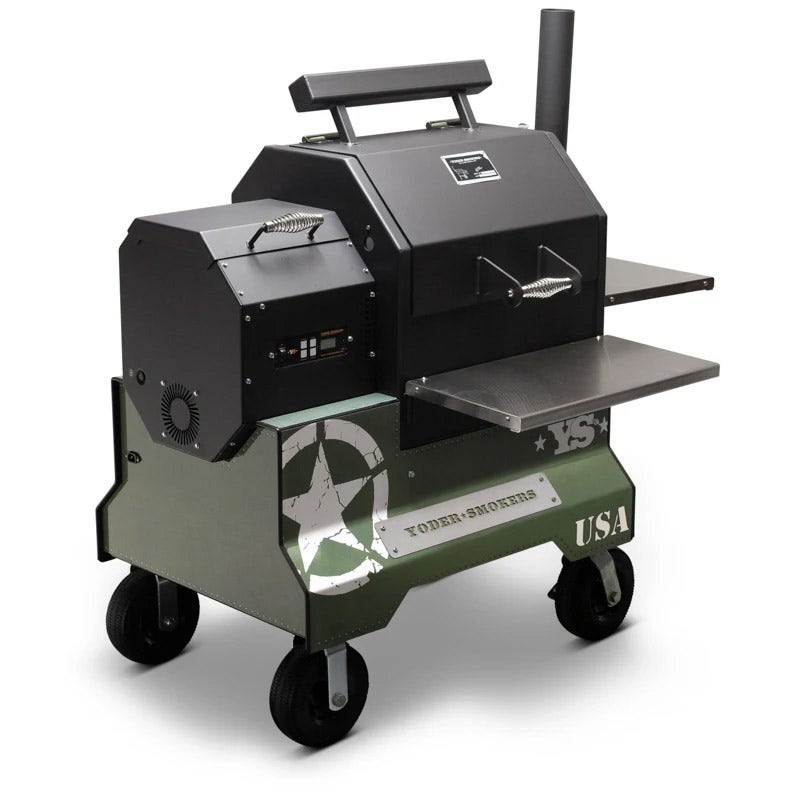 Yoder Smokers YS480 Competition Cart Magnetic Wrap - Military Green - Image 7