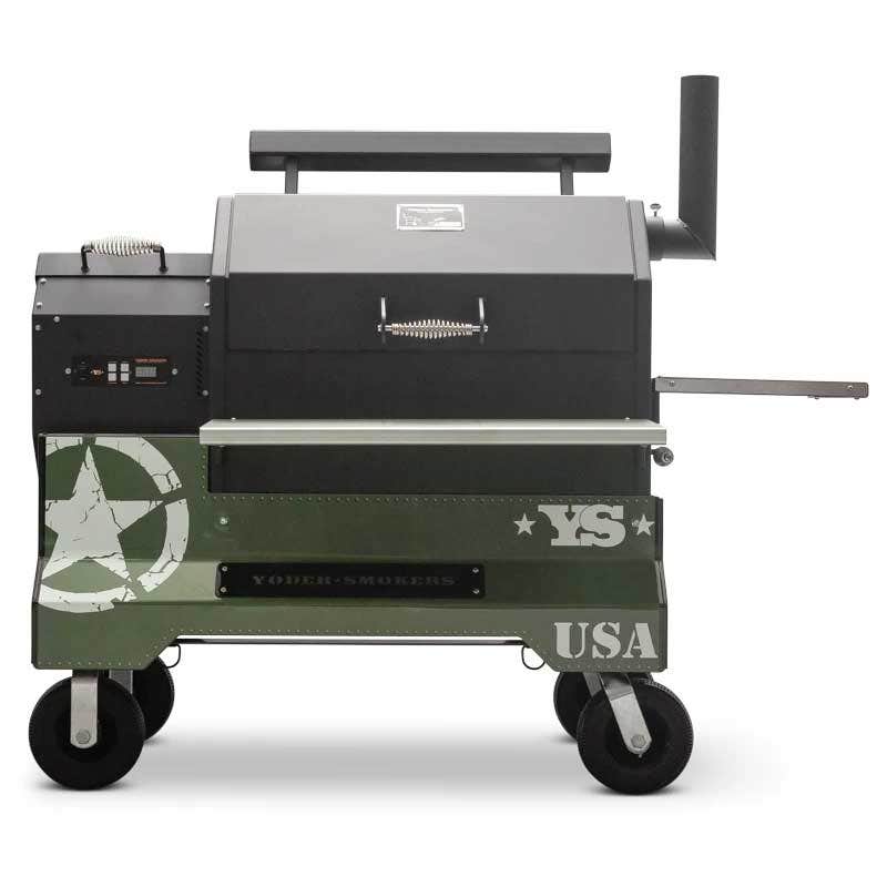 Yoder Smokers YS640 Competition Cart Magnetic Wrap - Military Green - Image 2