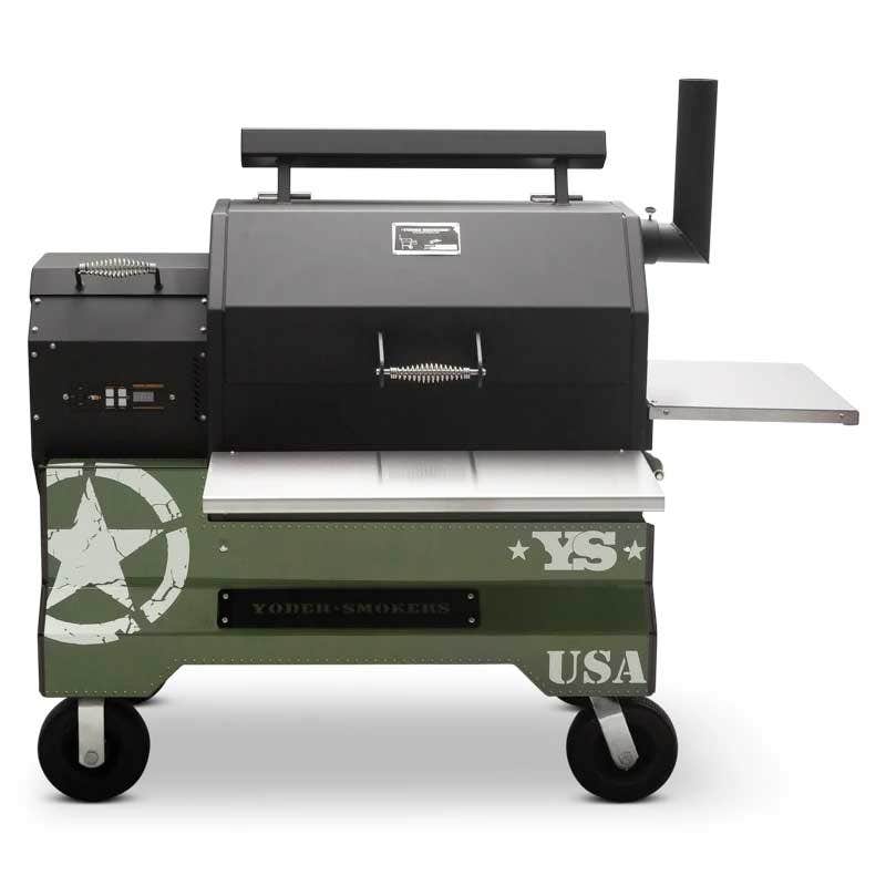 Yoder Smokers YS640 Competition Cart Magnetic Wrap - Military Green - Image 3