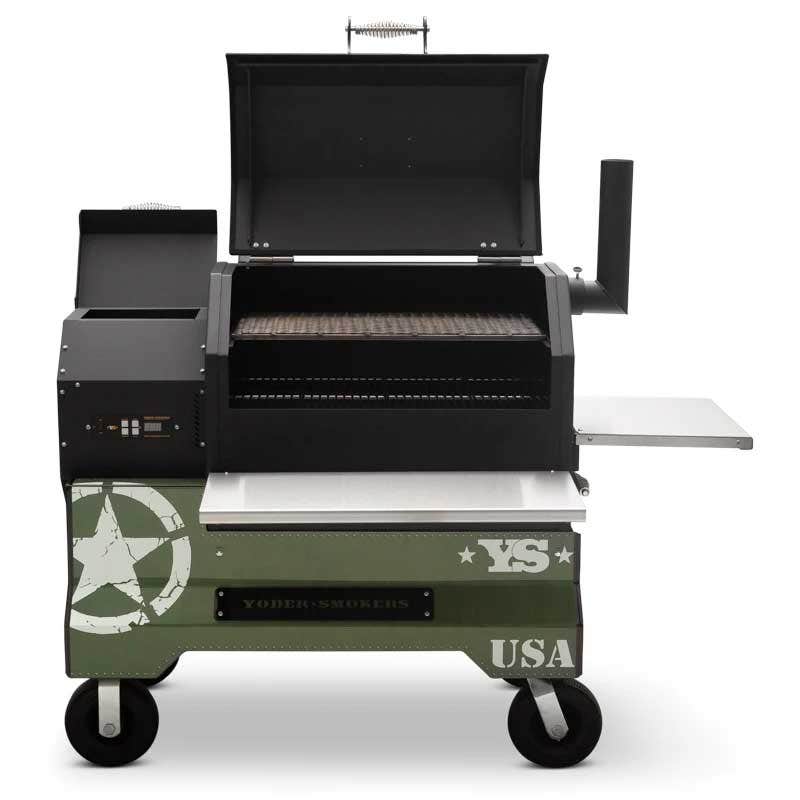 Yoder Smokers YS640 Competition Cart Magnetic Wrap - Military Green - Image 4
