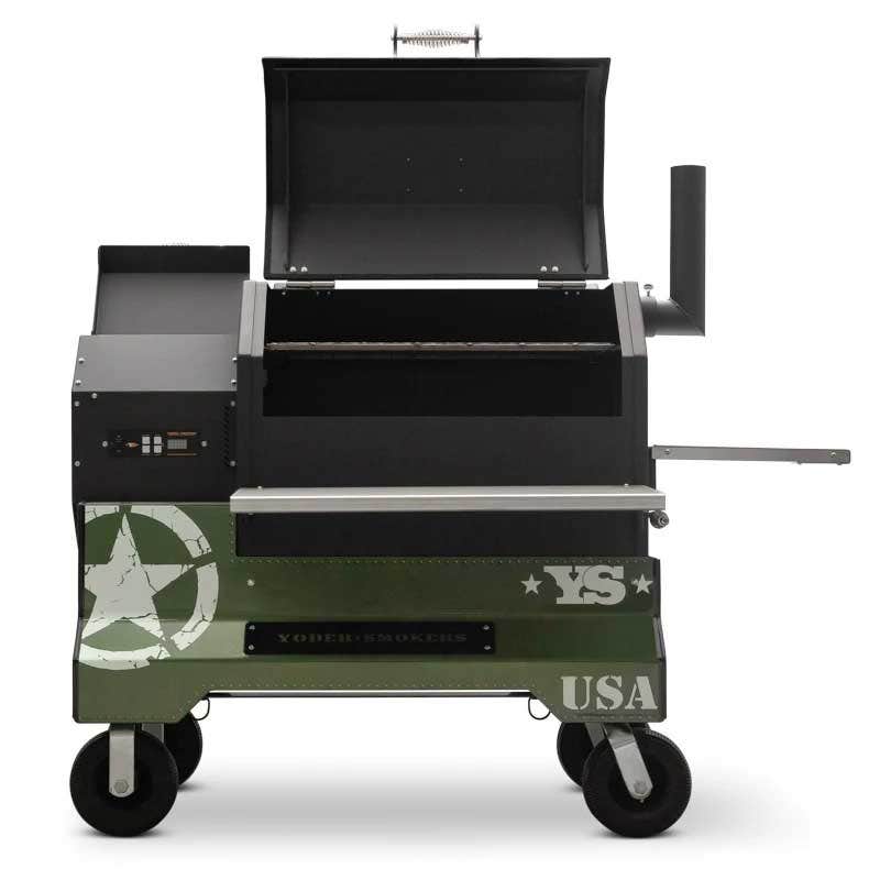 Yoder Smokers YS640 Competition Cart Magnetic Wrap - Military Green - Image 5