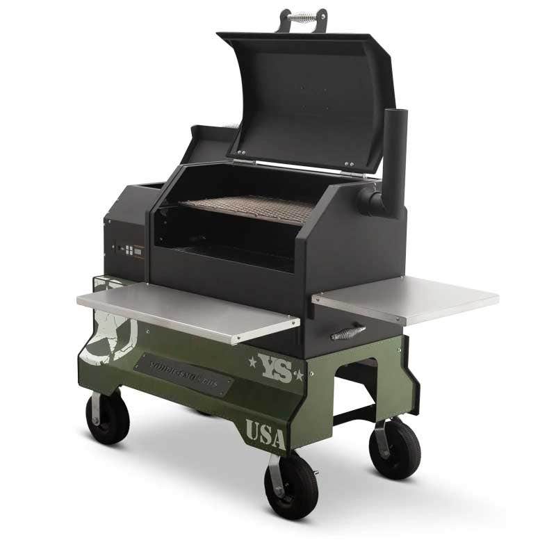 Yoder Smokers YS640 Competition Cart Magnetic Wrap - Military Green - Image 6