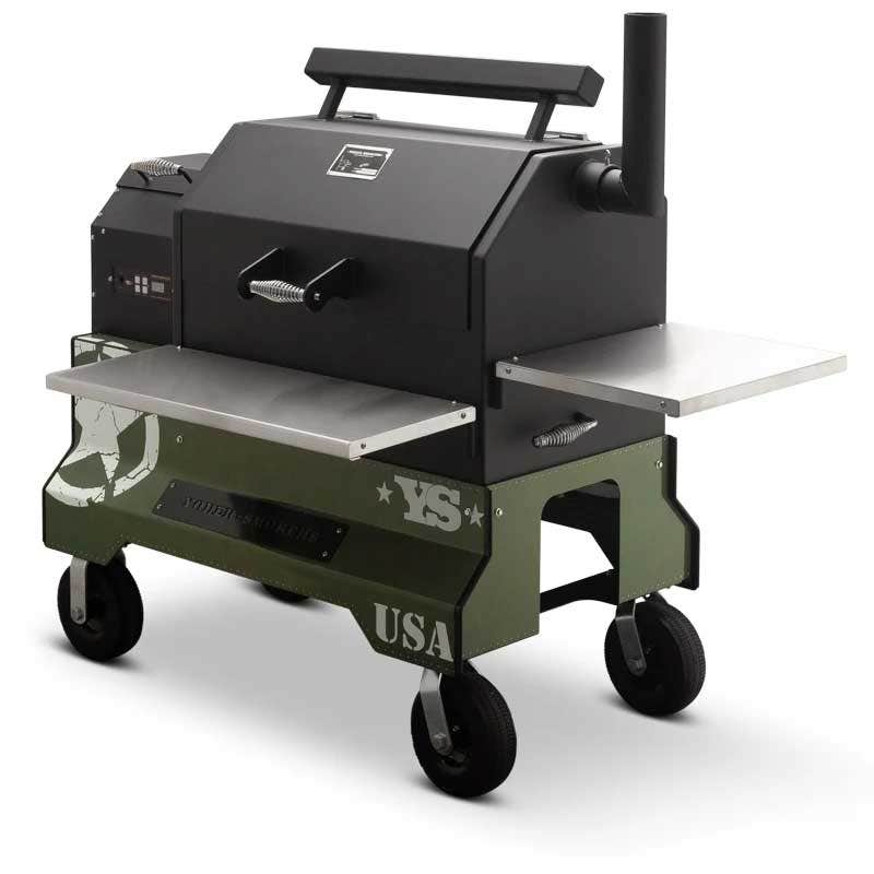 Yoder Smokers YS640 Competition Cart Magnetic Wrap - Military Green - Image 7