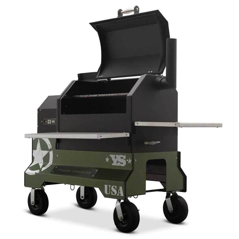 Yoder Smokers YS640 Competition Cart Magnetic Wrap - Military Green - Image 8