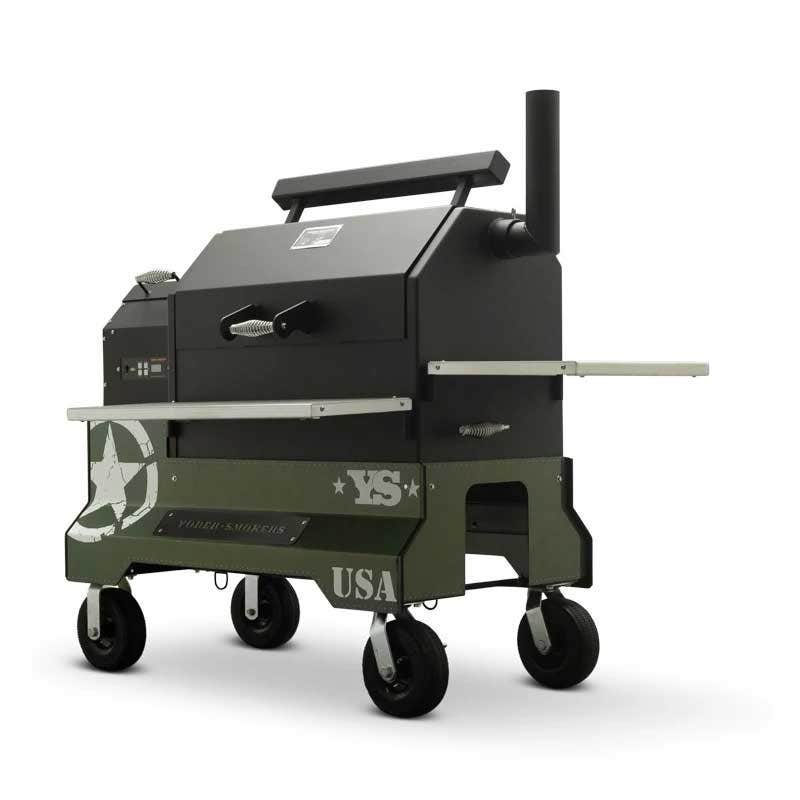 Yoder Smokers YS640 Competition Cart Magnetic Wrap - Military Green - Image 9