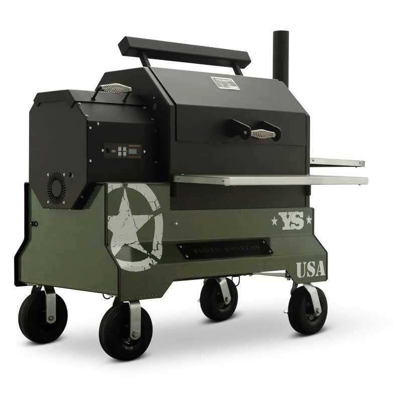 Yoder Smokers YS640 Competition Cart Magnetic Wrap - Military Green - Image 10