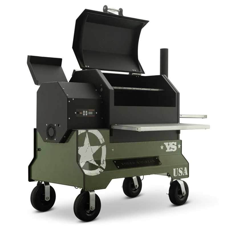 Yoder Smokers YS640 Competition Cart Magnetic Wrap - Military Green - Image 11