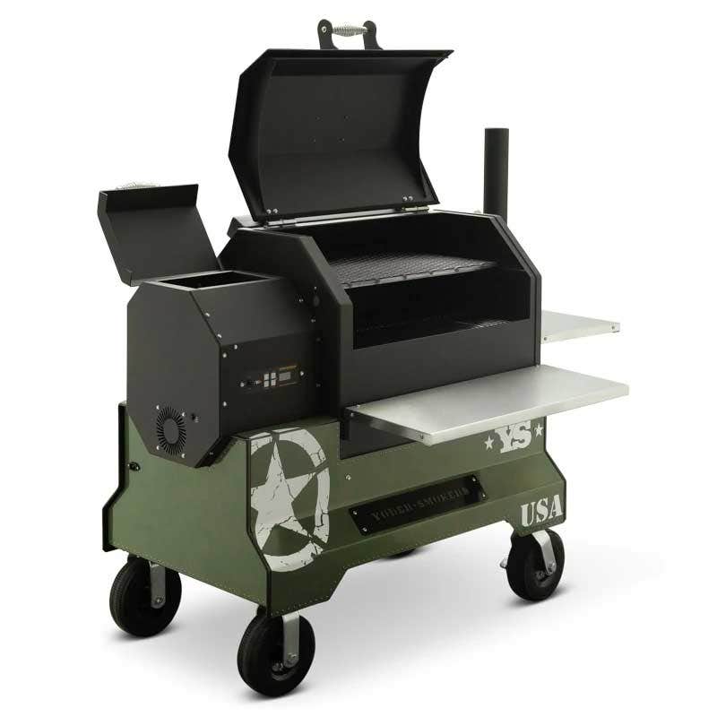 Yoder Smokers YS640 Competition Cart Magnetic Wrap - Military Green - Image 12