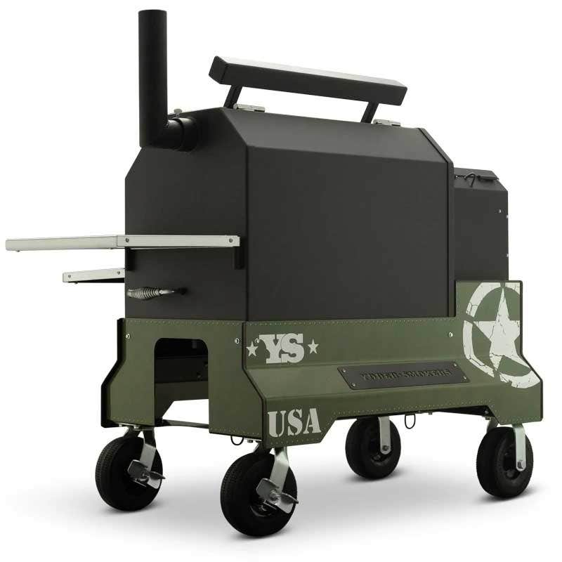 Yoder Smokers YS640 Competition Cart Magnetic Wrap - Military Green - Image 14