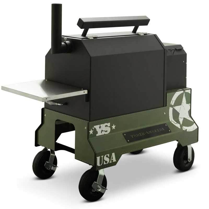 Yoder Smokers YS640 Competition Cart Magnetic Wrap - Military Green - Image 15
