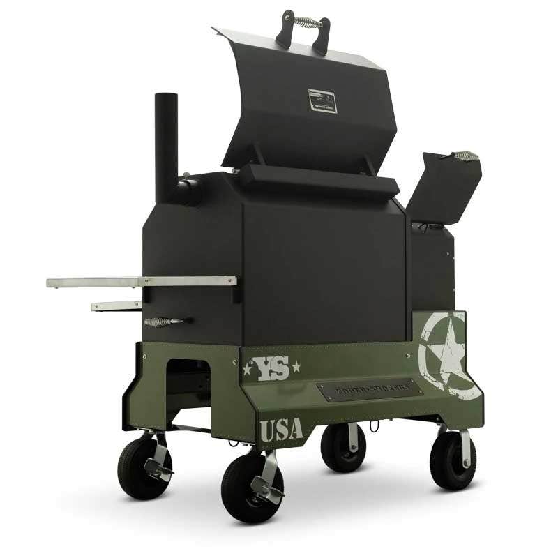 Yoder Smokers YS640 Competition Cart Magnetic Wrap - Military Green - Image 16