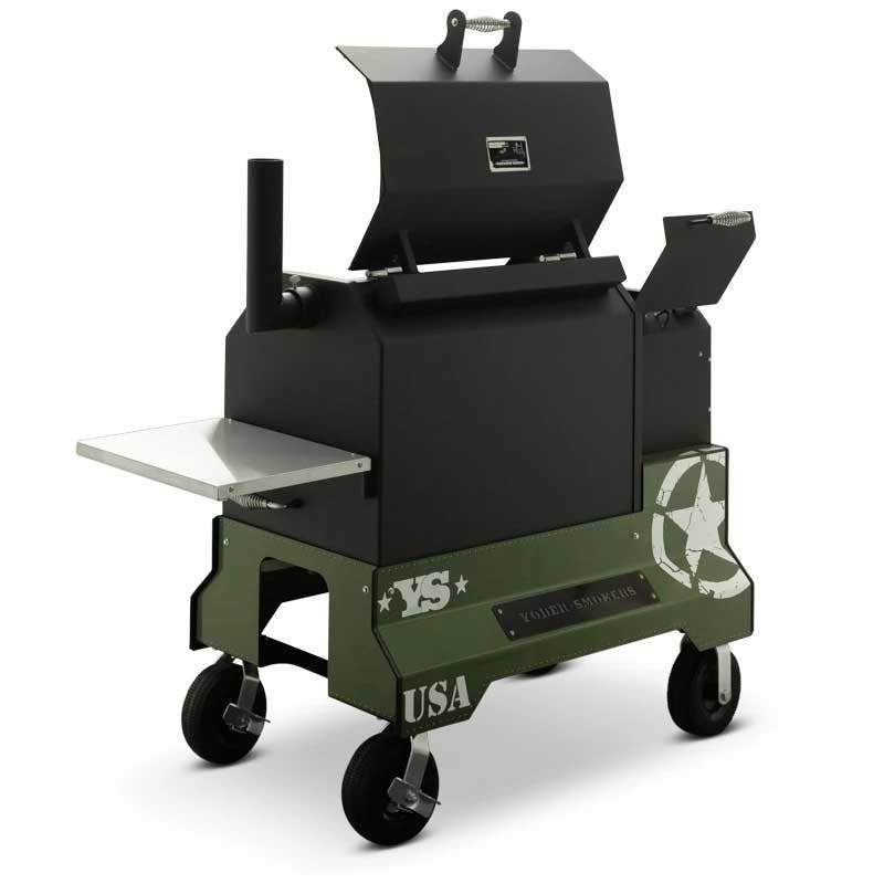 Yoder Smokers YS640 Competition Cart Magnetic Wrap - Military Green - Image 18