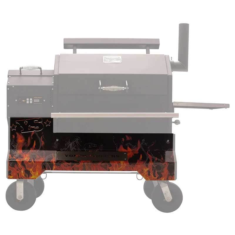 Yoder Smokers YS640 Competition Cart Magnetic Wrap - Orange Flames