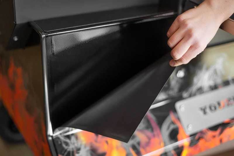 Yoder Smokers YS640 Competition Cart Magnetic Wrap - Orange Flames - Image 4