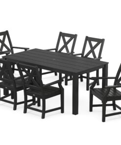 Polywood: Braxton Arm Chair 7-Piece Parsons Dining Set