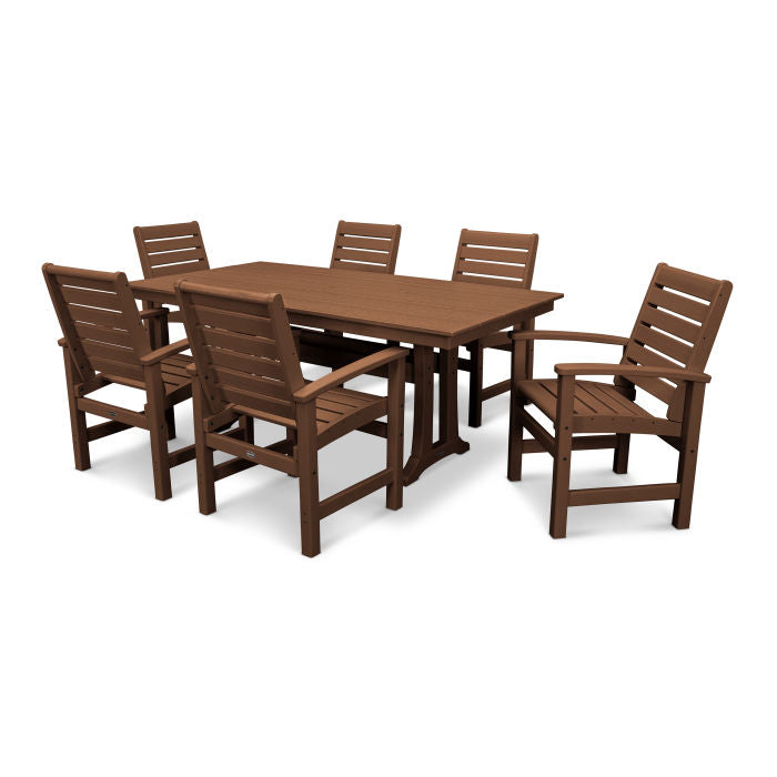 Polywood: Signature 7-Piece Farmhouse Dining Set with Trestle Legs - Image 10