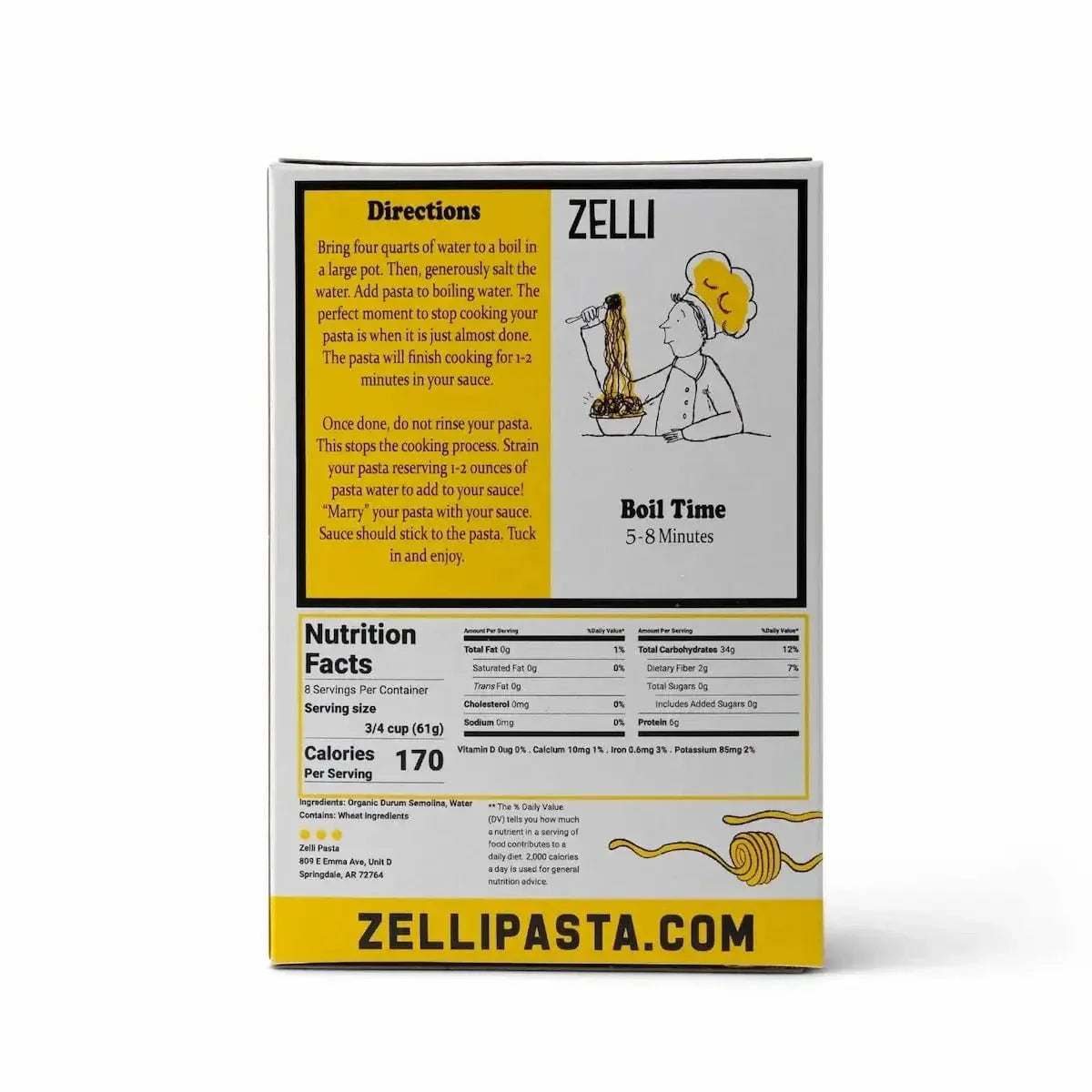 Zelli Pearl Couscous Dried Pasta. 16oz - Image 3